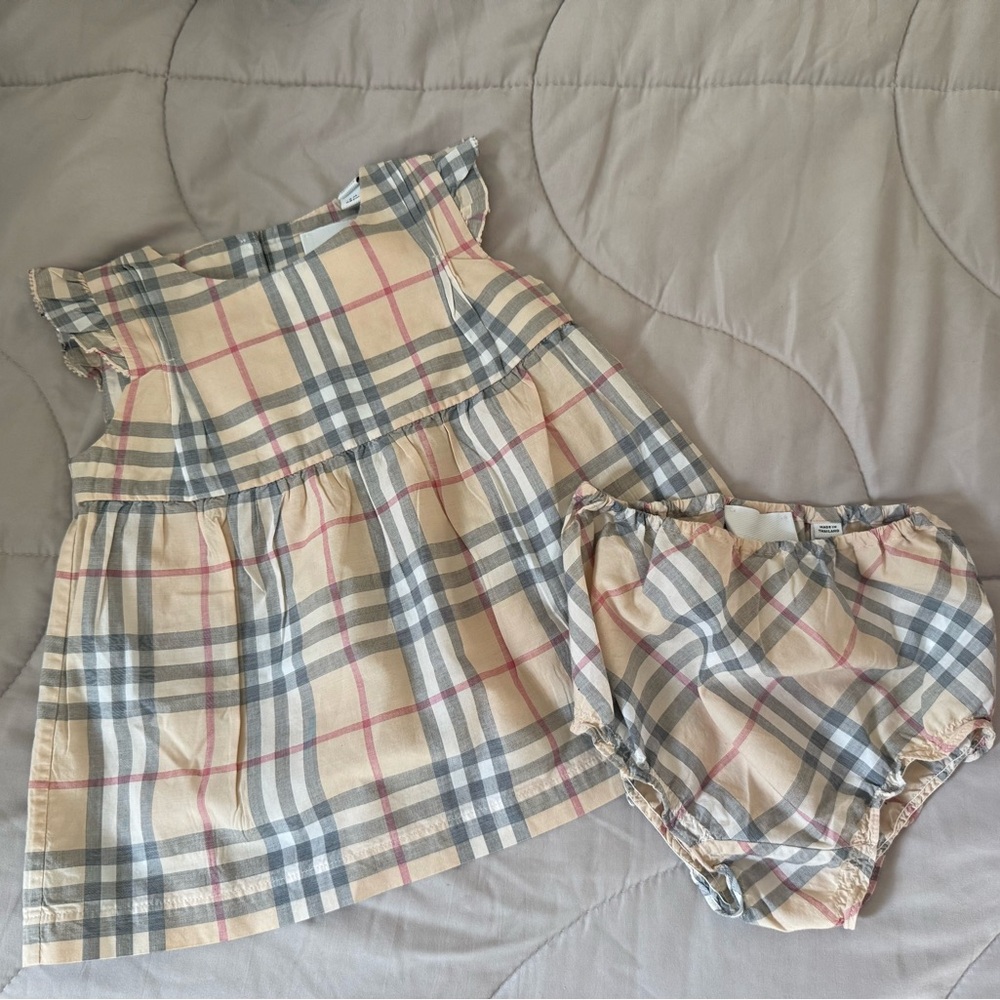 Authentic Burberry Dress and Bloomers Set